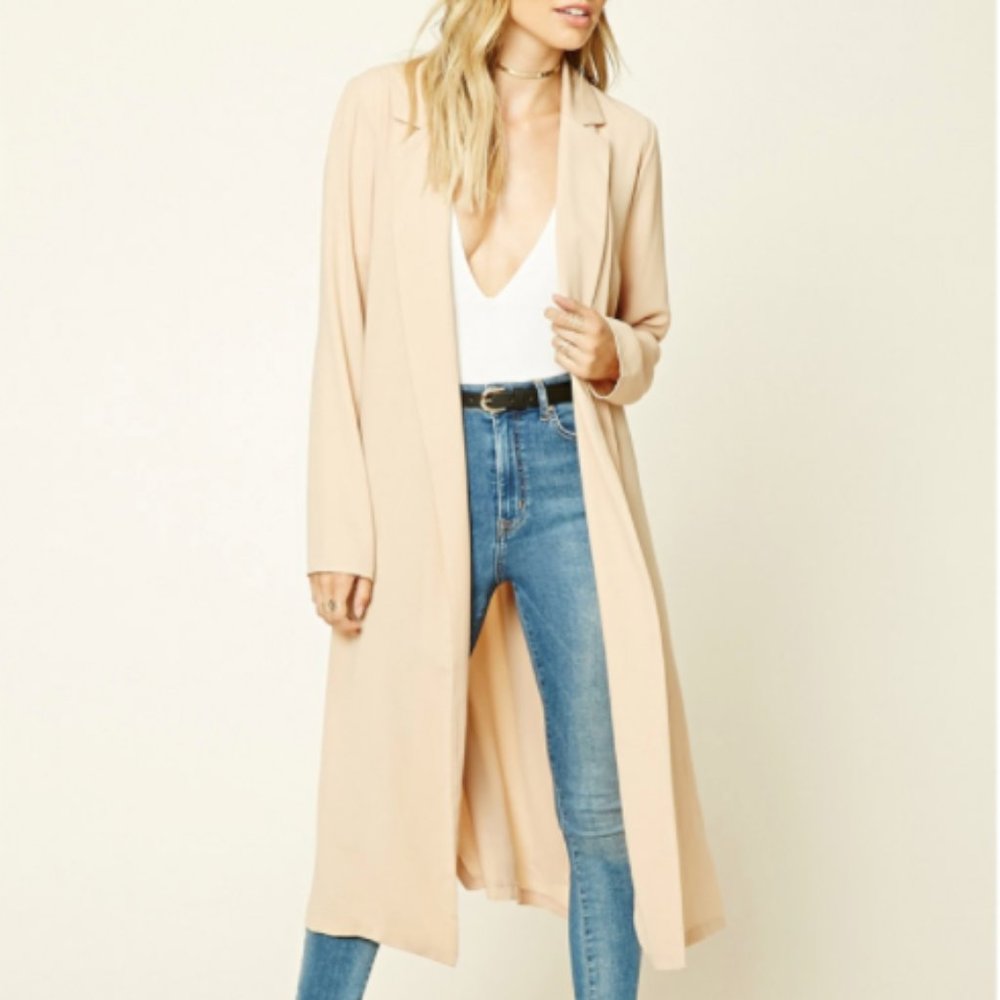 Forever 21 Tan Contemporary Belted Jacket
